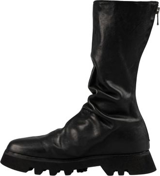 Guidi Schoenen, Heren, Zwart, 45 EU, Leer, Blake stitch hoge laarzen met rits aan de achterkant