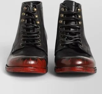 Dolce & Gabbana leather lace-up ankle boots