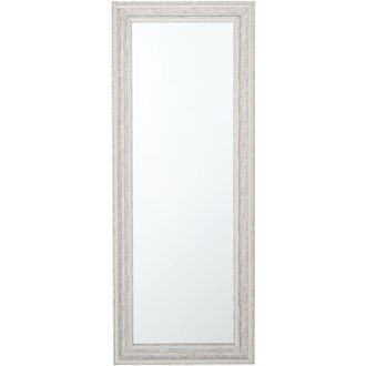 Beliani Beliani - Vintage Framed Mirror Beige Plastic Frame Silver Rectangular 150 x 130 cm Vertou