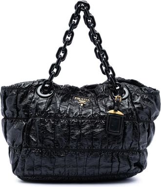 Prada Pre-owned Prada Vernice Gaufre Resin Chain Shopping Tote Ladies T32IA32ZN9HSVCH9