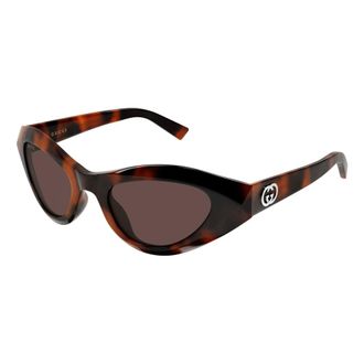 Gucci Gg2201S Zonnebril - Dames - Accessoires - Bruin - Maat: 50 MM Nylon