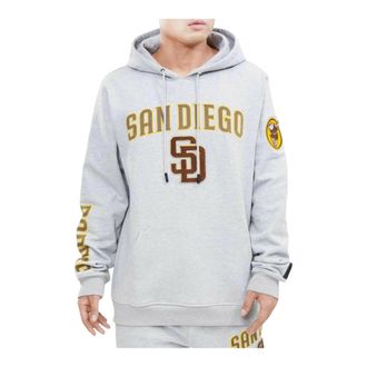 Pro Standard Pro Standard San Diego Padres Stacked Logo Pullover Hoodie in Heather Grey