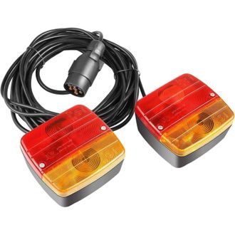 Gabrielle Supporto magnetico per luci di rimorchio GABRIELLE, cavo da 7 m, 7 pin, fanale posteriore per rimorchio da 12 V per auto, camion, roulotte, barche