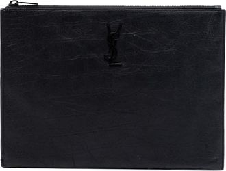 Saint Laurent Pre-owned Saint Laurent Croc Embossed Leather Monogram Clutch Ladies IG1BUCPLJO80IOAL