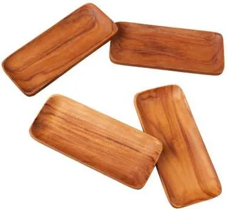 Be Home Teak Trays - Set of 4 in Brown at Nordstrom