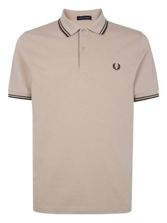 Fred Perry laurel-wreath tipped polo shirt - men - Cotton - M - Neutrals