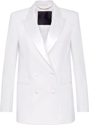 Philipp Plein Boxy Blazer - Dames - Blazers - Wit - L - Polyester - Jassen