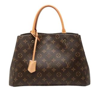 Louis Vuitton Pre-owned Montaigne MM - Dames - Pre-owned - Bruin - Maat: ONE Size Leer