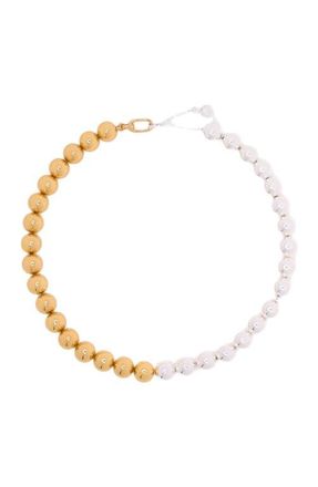 Maje Two-tone pearl necklace in Golden /Silver at Nordstrom