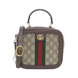 Gucci Pre-owned Ophidia GG Supreme Schoudertas - Dames - Pre-owned - Bruin - Maat: ONE Size Leer