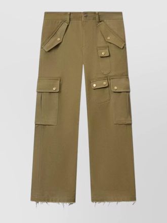Isabel Marant josine cargo trousers frayed hem pockets
