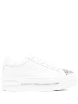 Rene Caovilla lace-up fastening trainers - White