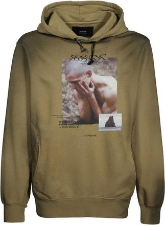 ISO.POETISM Katoenen Hoodie - Heren - Hoodies - Groen - S - Katoen - Hoodies & sweatvesten