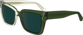 Calvin Klein Green Butterfly Ladies Sunglasses CKJ24606S 008 54