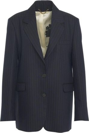 Golden Goose Pinstripe Single-Breasted Blazer With Peak Lapel