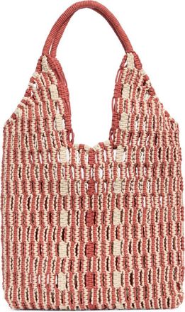 Collection XIIX Macrame Stripe Tote Bag in Rust Multi at Nordstrom Rack