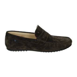 Van Bommel Schoenen, Heren, Bruin, 42 1/2 EU, Suède, Bruine Suède Instappers