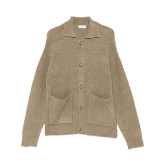 Paolo Pecora Geribd vest met opgestikte zakken - Heren - Truien - Beige - Maat: M