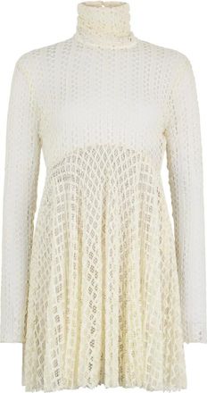 Philosophy di Lorenzo Serafini Kleedjes, Dames, Beige, M, Polyester, High Collar Midi Jurk