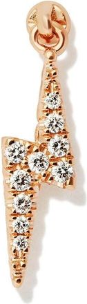 Maria Tash 18kt rose gold Lightning Bolt charm earring - women - Diamond/18kt Rose Gold - OS - Pink