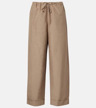 The Row Delano cotton straight pants