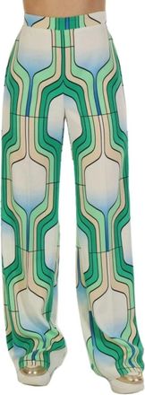 Marella Broeken, Dames, Veelkleurig, S, Wide Broeken