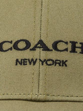Coach Womens Embroidered Logo Baseball Cap Green Accessories > Beanies & Hats