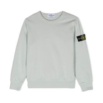 Stone Island Compass Cotton Jersey Sweatshirt - male - Stone Island - Kids Sweatshirts - Gray - 10 Y - Kids