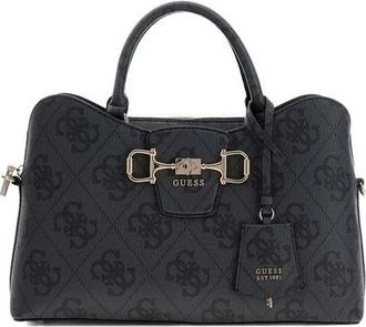 Guess Janie Logo Girlfriend Satchel - Dames - Handtassen - Zwart - ONE Size - Tassen