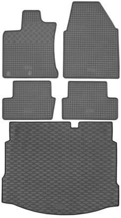 OEM Juego De Alfombrillas De Goma Para Coche Y Alfombrilla Para Maletero Para Nissan Qashqai I Crossover (2007-2013)