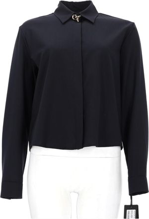 Fabiana Filippi Cropped Boxy Wool-Blend Shirt