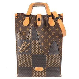 Louis Vuitton Brown Damier Canvas Shoulder Bag Tote Bag (Pre-Owned)