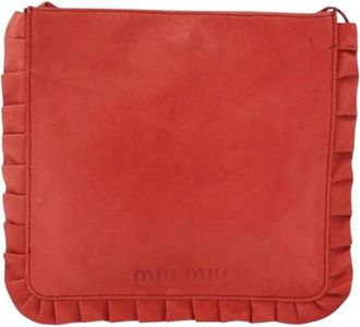 Miu Miu Pre-owned Leren Schoudertas - Dames - Vintage Schoudertas - Rood - ONE Size - Leer - Vintage
