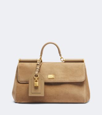 Dolce & Gabbana My Sicily Medium suede top-handle bag