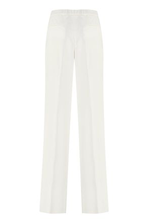 Fabiana Filippi Womens Trousers White Viscose Acetate Straight