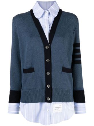 Thom Browne Vest met V-hals - Blauw