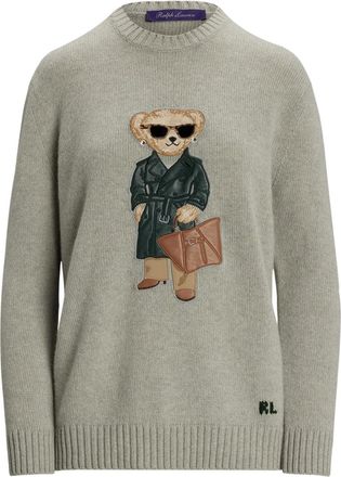 Ralph Lauren Collection Maglione con ricamo - Grigio