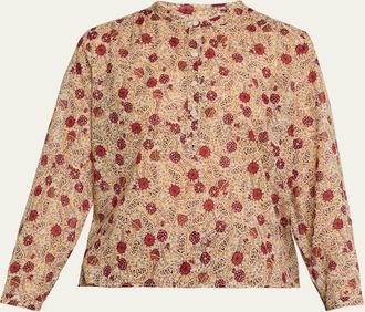Isabel Marant Maria Floral Cotton Top