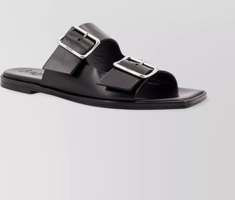 Aeyde tonya leather double strap sandals