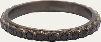 Armenta Old World Black Sapphire Stack Ring, Size 6.5