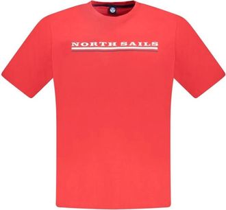 North Sails Rode Crew Neck Tee - Heren - T-shirts - Rood - 3XL - Katoen - Tops
