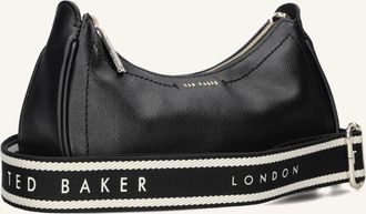 Ted Baker Laarna Schoudertas van leer met webbing riem - Dames - Schoudertassen - Zwart - ONE Size - Leer - Tassen