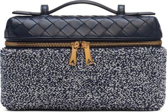 Bottega Veneta Bang Bang Mixed Media Vanity Case Crossbody Bag in 9558 Midnight-Alab/midn-G at Nordstrom