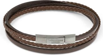 Tateossian Unisex Fettuccine Multi Strand Bracelet In Brown
