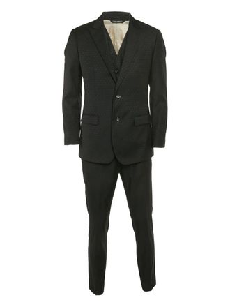 Dolce & Gabbana patterned black suit
