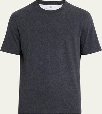 Brunello Cucinelli Mens Cotton Jersey Crewneck T-Shirt
