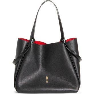 Christian Louboutin Large Bettina Leather Tote in Bk01 Black at Nordstrom