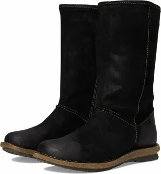Born Womens Salee Mid-Height Boot In Black Distressed