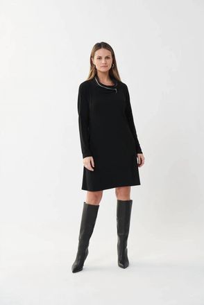 Joseph Ribkoff Zip Accent Dress In Black