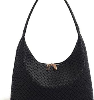 Seward Leather Hobo Bags for Women Small Soft Shoulder Purse Slouchy Tote Handbags with Double Zipper Design